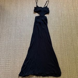 Aerie Plisse Cut Out Maxi Dress